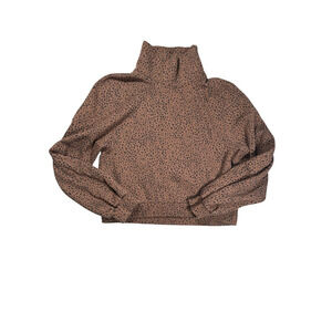 Abercrombie & Fitch Lounge Set Womens XS Animal Print Mock Neck Joggers Pullover